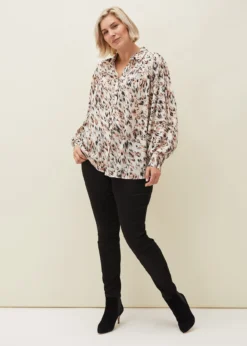 Helen Abstract Feather Print Blouse -TrendLust Verkäufe 502147106 03 helen abstract feather print blouse