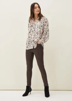 Helen Abstract Feather Print Blouse -TrendLust Verkäufe 502147106 05 helen abstract feather print blouse