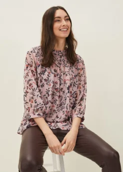 Julie Shirred Floral Blouse -TrendLust Verkäufe 502148300 07 julie shirred floral blouse