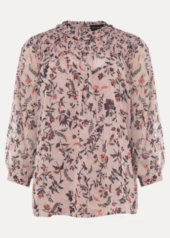 Julie Shirred Floral Blouse -TrendLust Verkäufe 502148300 99 julie shirred floral blouse