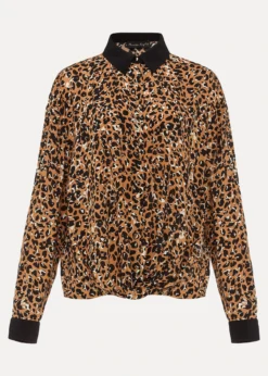 Kaelie Leopard Twist Front Blouse -TrendLust Verkäufe 502172492 99 kaelie leopard twist front blouse