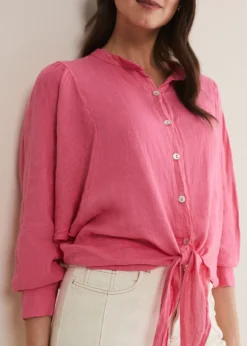 Raelynn Tie Front Linen Blouse -TrendLust Verkäufe 502178300 05 raelynn tie front linen blouse