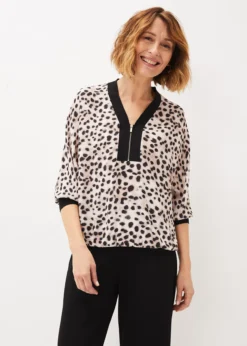 Calla Leopard Print Blouse -TrendLust Verkäufe 502181000 04 calla leopard print blouse