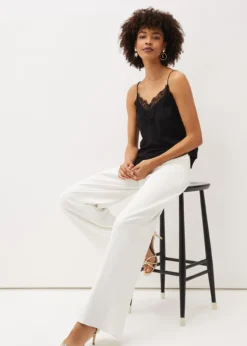 Rachael Lace Trim Silk Camisole -TrendLust Verkäufe 502192050 04 rachael lace trim silk camisole