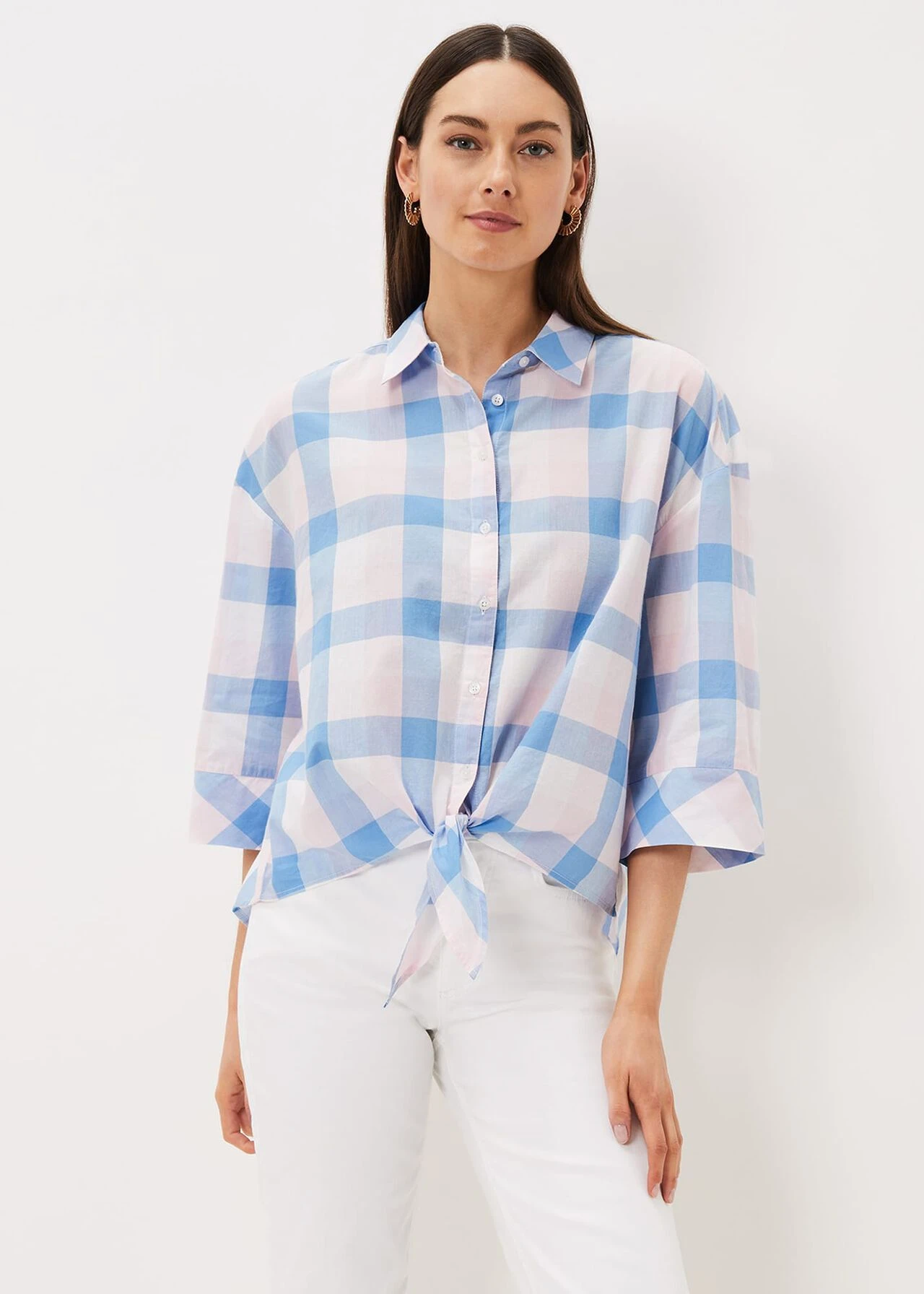 Titelseite 40 Titelseite -TrendLust Verkäufe 502230356 01 della gingham tie front blouse