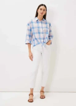 Della Gingham Tie Front Blouse -TrendLust Verkäufe 502230356 03 della gingham tie front blouse