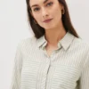 Oliva Ruched Side Stripe Shirt