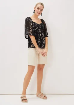 Malaya Ikat Print Blouse -TrendLust Verkäufe 502245050 03 malaya ikat print blouse