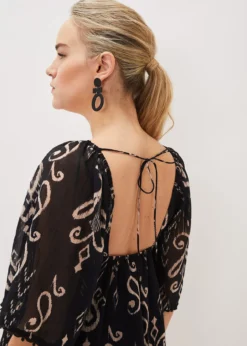 Malaya Ikat Print Blouse -TrendLust Verkäufe 502245050 05 malaya ikat print blouse