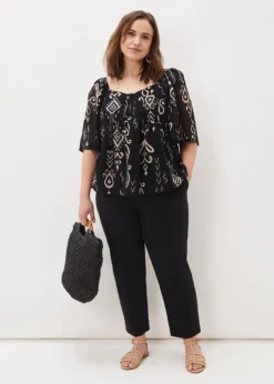 Malaya Ikat Print Blouse -TrendLust Verkäufe 502245050 07 malaya ikat print blouse