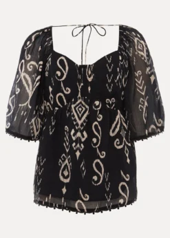 Malaya Ikat Print Blouse -TrendLust Verkäufe 502245050 99 malaya ikat print blouse