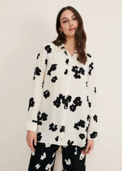 Rae Floral Longline Shirt -TrendLust Verkäufe 502325836 04 rae floral longline shirt
