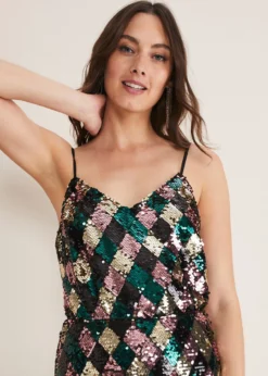 Mari Diamond Sequin Camisole Co-Ord -TrendLust Verkäufe 502341000 04 mari diamond sequin camisole co ord