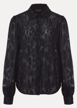Tate Leopard Jacquard Blouse -TrendLust Verkäufe 502345050 99 tate leopard jacquard blouse