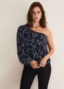 Zeba Star One Shoulder Blouse