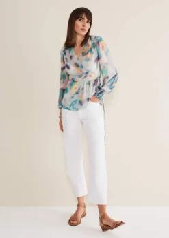 Sonya Printed Wrap Blouse -TrendLust Verkäufe 502365000 03 sonya printed wrap blouse