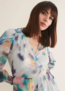 Sonya Printed Wrap Blouse -TrendLust Verkäufe 502365000 05 sonya printed wrap blouse