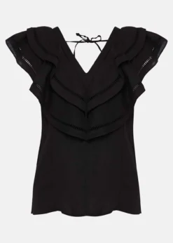 Rosey Linen Ruffle Blouse 15 Rosey Linen Ruffle Blouse -TrendLust Verkäufe 502367050 99 rosey linen ruffle blouse