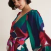 Shalni Abstract Floral Wrap Top
