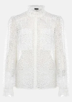 Astella Ruffle Burnout Blouse -TrendLust Verkäufe 502397055 99 astella ruffle burnout blouse