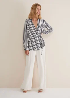 Dalila Striped Wrap Blouse -TrendLust Verkäufe 502398665 03 dalila striped wrap blouse