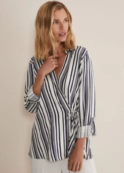 Dalila Striped Wrap Blouse -TrendLust Verkäufe 502398665 05 dalila striped wrap blouse