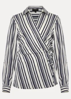 Dalila Striped Wrap Blouse -TrendLust Verkäufe 502398665 99 dalila striped wrap blouse