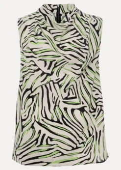 Paulette Zebra Print Cowl Neck Blouse -TrendLust Verkäufe 502401931 99 paulette zebra print cowl neck blouse