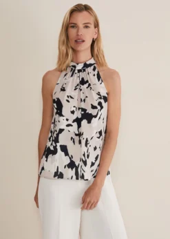 Sejal Printed Halter Neck Top