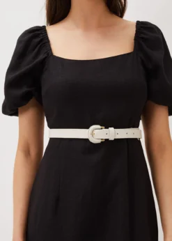 Self Covered Leather Waist Belt -TrendLust Verkäufe 705655106 99 self covered leather waist belt