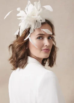 Ivory Feather Headband
