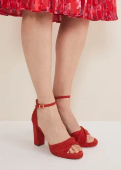 Red Suede Open Toe Heels -TrendLust Verkäufe 750914250 06 red suede open toe heels