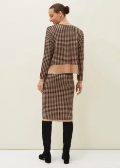 Soph Dogtooth Knitted Co-Ord Skirt -TrendLust Verkäufe 801232564 03 soph dogtooth knitted co ord skirt