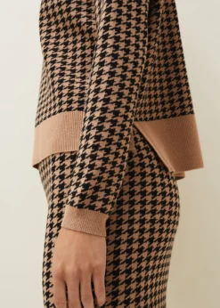 Soph Dogtooth Knitted Co-Ord Skirt -TrendLust Verkäufe 801232564 04 soph dogtooth knitted co ord skirt
