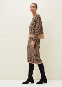 Soph Dogtooth Knitted Co-Ord Skirt -TrendLust Verkäufe 801232564 05 soph dogtooth knitted co ord skirt