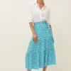 Tana Leaf Print Skirt