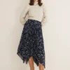 Zeba Star Pleated Midi Skirt