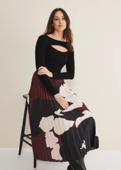 Delanie Satin Pleated Skirt -TrendLust Verkäufe 801314066 03 delanie satin pleated skirt