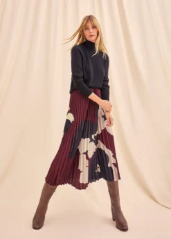 Delanie Satin Pleated Skirt -TrendLust Verkäufe 801314066 05 delanie satin pleated skirt