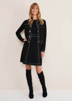 Amaya Contrast Stitch Knit Jacket -TrendLust Verkäufe 901078050 03 amaya contrast stitch knit jacket